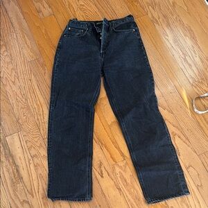 Denim Forum Black High Rise Jeans Classic Fit